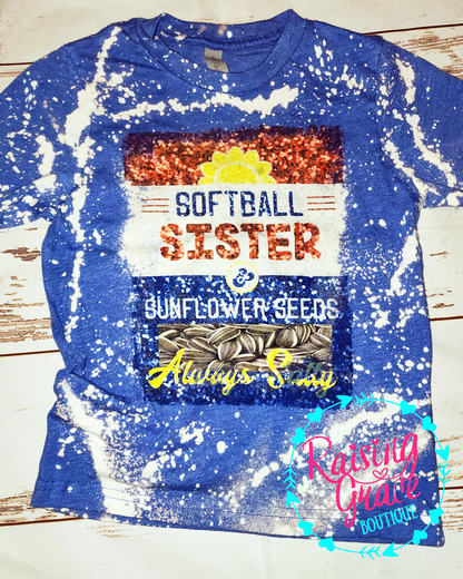 Youth Softball Sister Graphic T-Shirt | Girls Softball Shirt | Softball Sibling Tee | Youth Game Day Shirt | Boutique Sports Tee