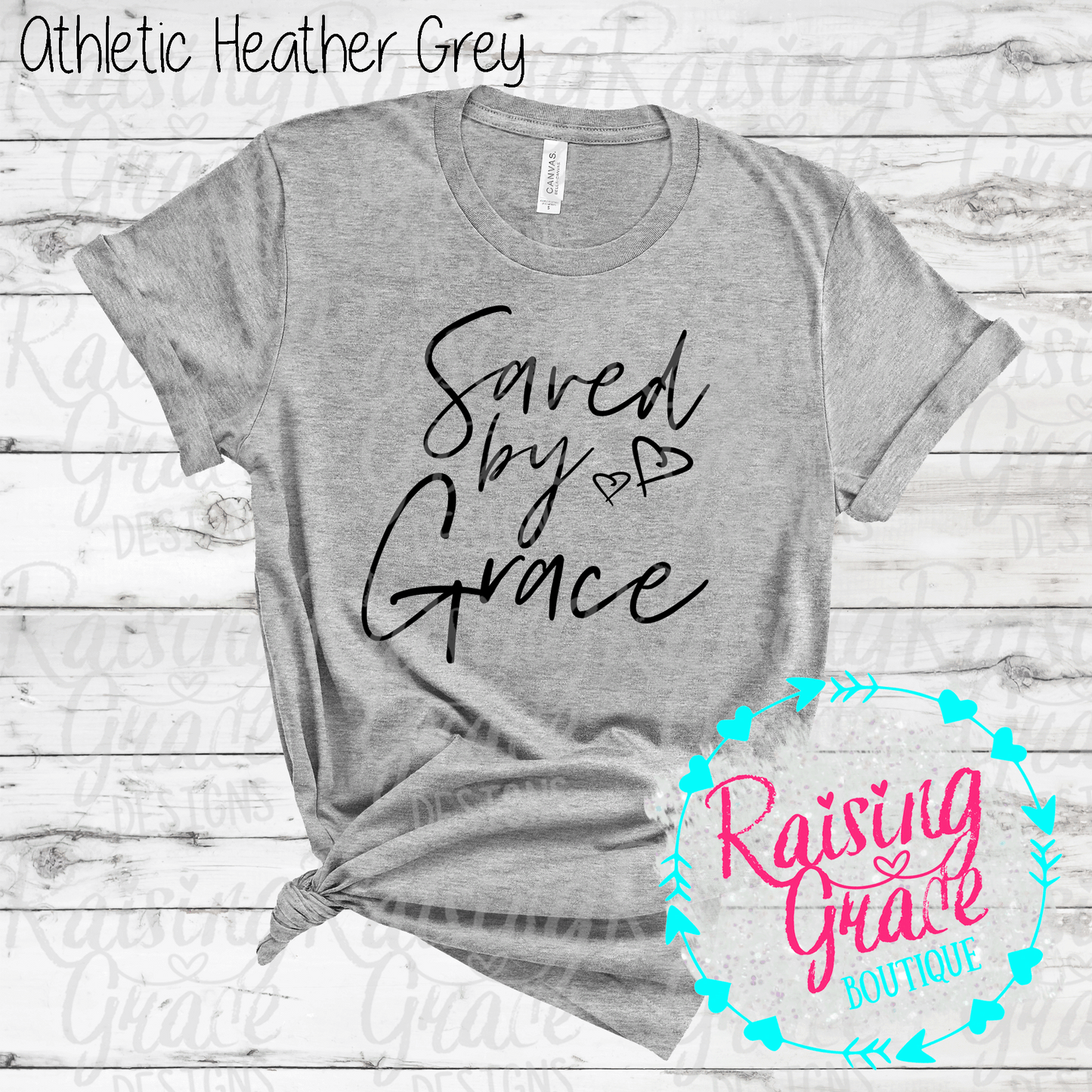 Saved By Grace - T-Shirt - (Whites, Blacks, and Shades of Grey)