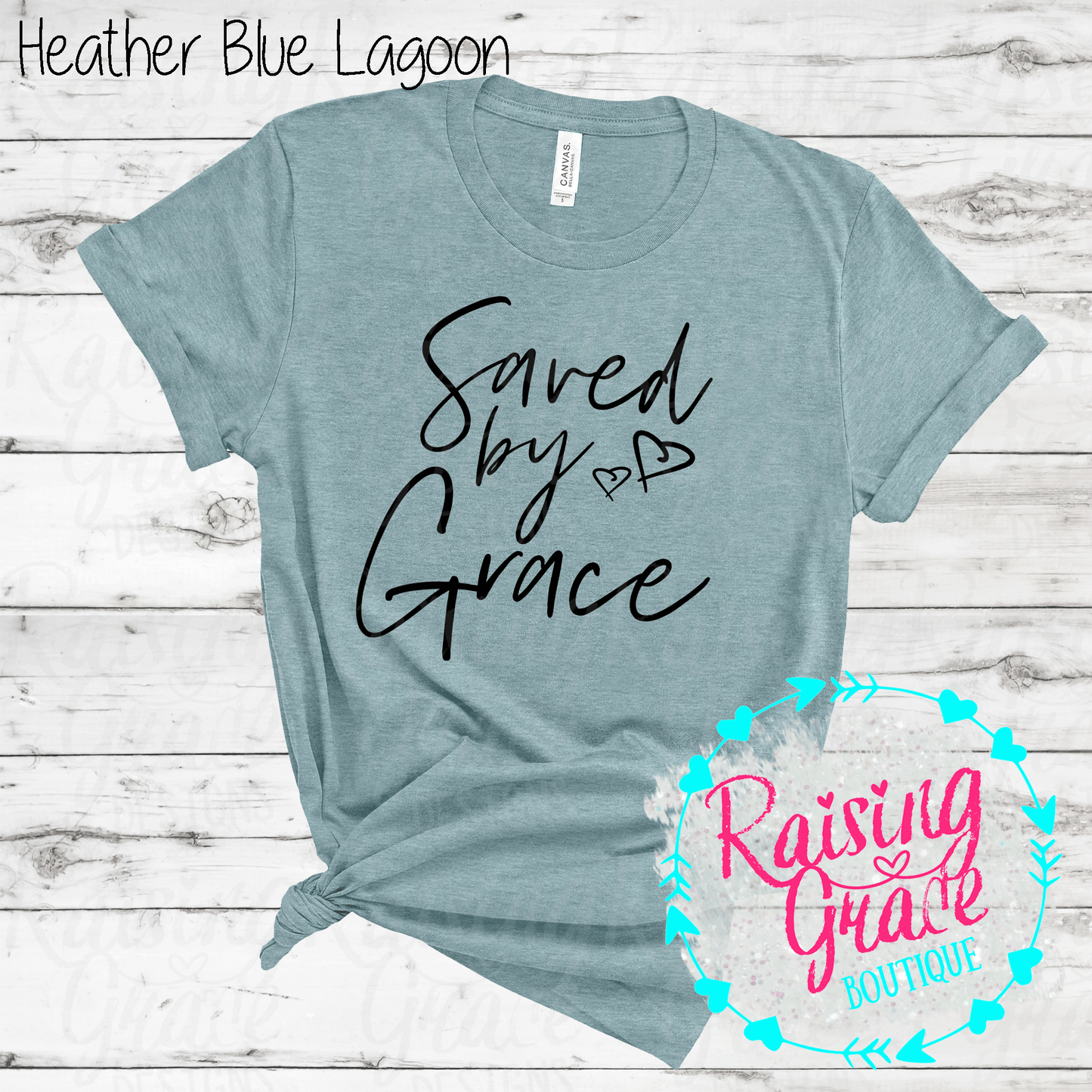 Saved By Grace - T-Shirt - (Shades of Blue)