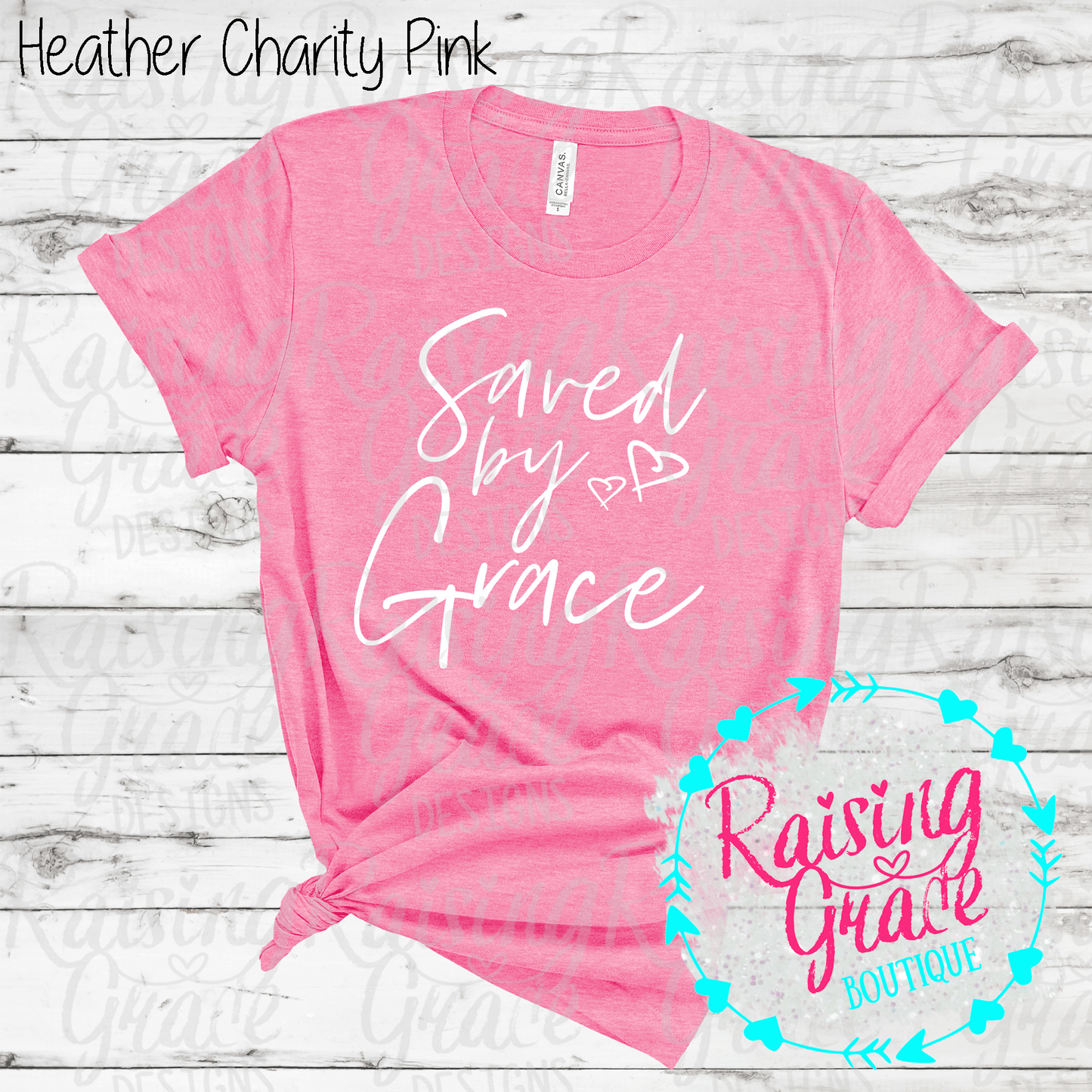 Saved By Grace - T-Shirt - (Shades of Pink and Purple)