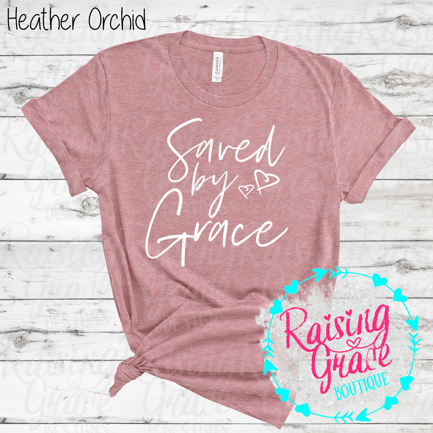 Saved By Grace - T-Shirt - (Shades of Pink and Purple)