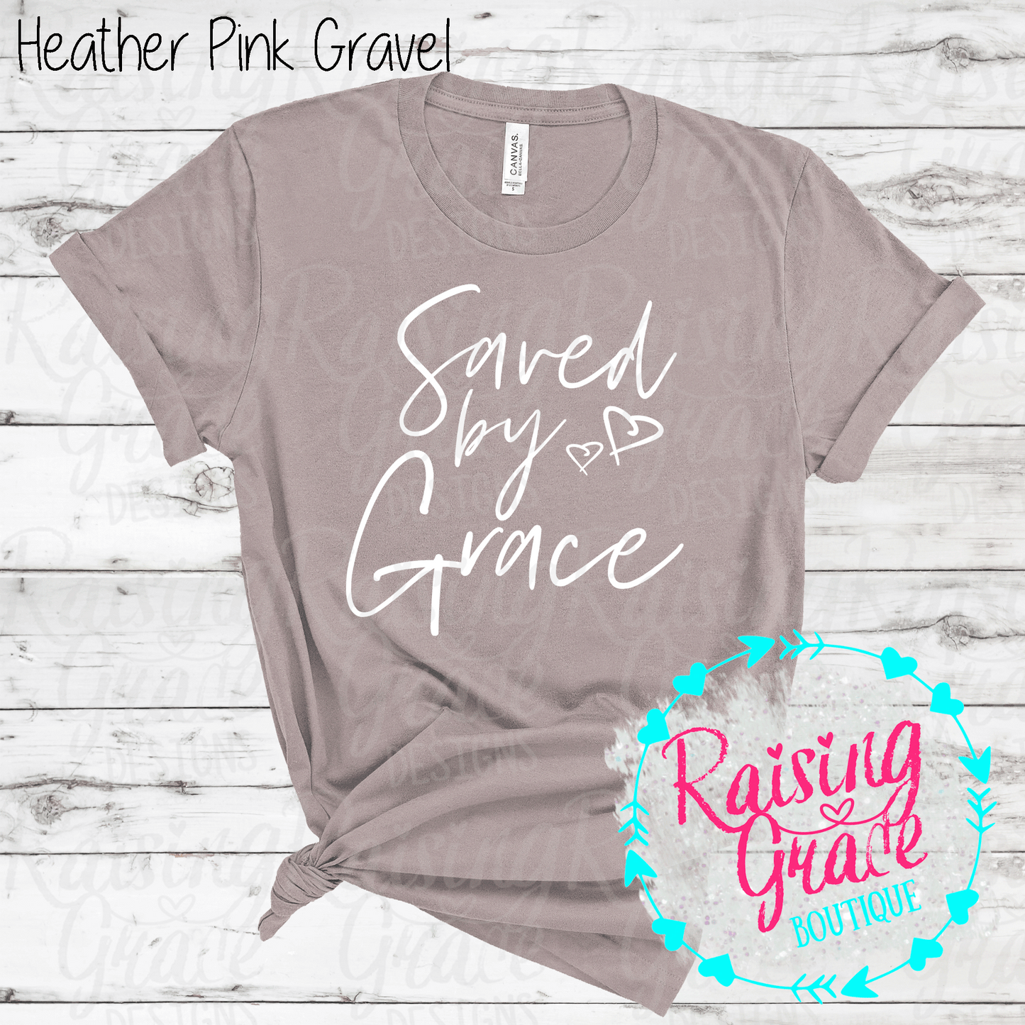 Saved By Grace - T-Shirt - (Shades of Pink and Purple)