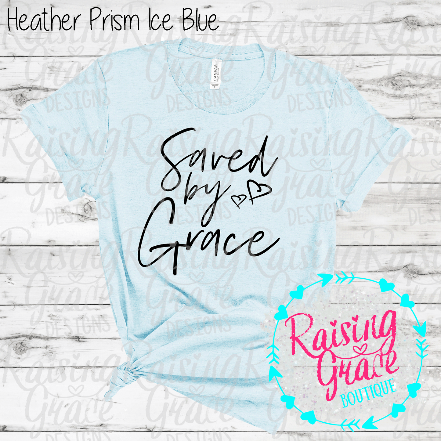 Saved By Grace - T-Shirt - (Shades of Blue)