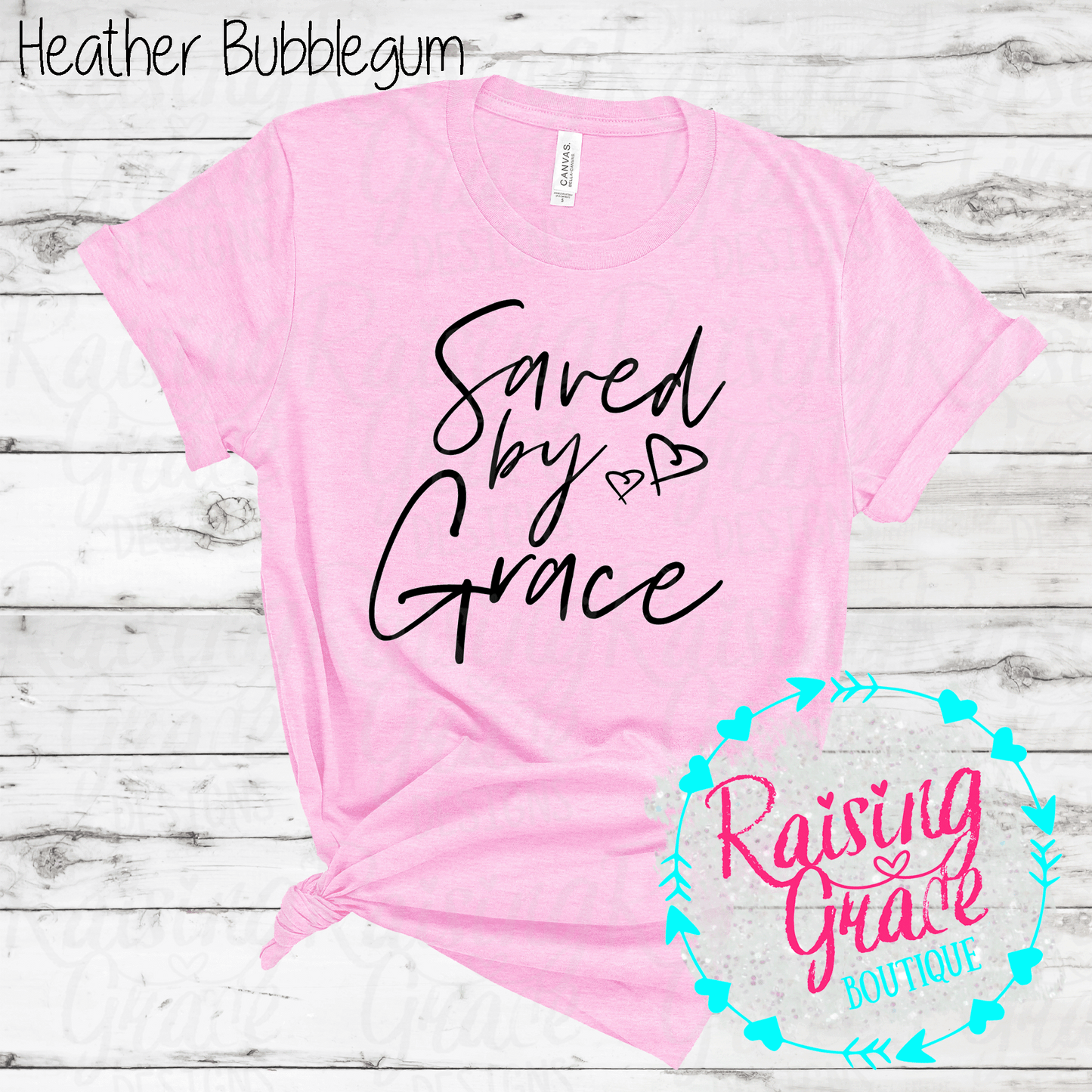 Saved By Grace - T-Shirt - (Shades of Pink and Purple)