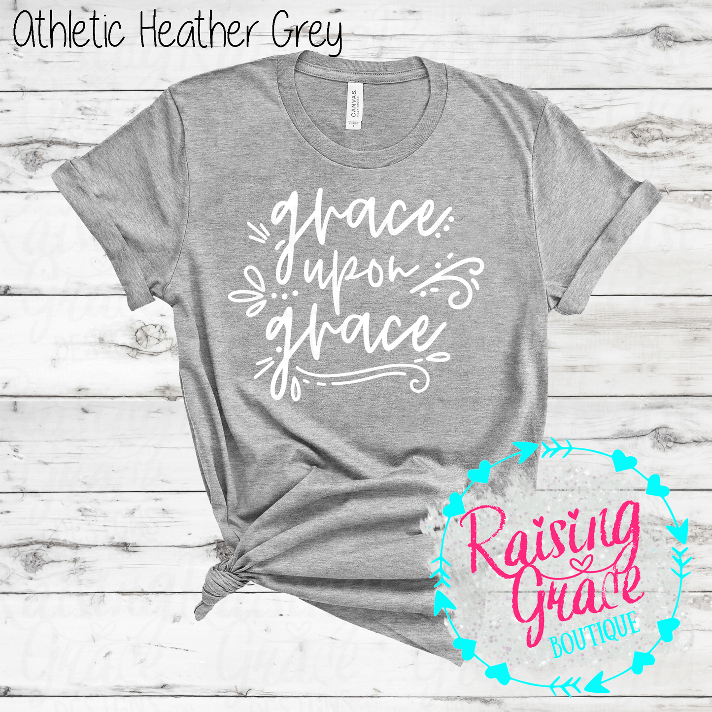 Grace Upon Grace - T-Shirt - (Whites, Blacks, and Shades of Grey)