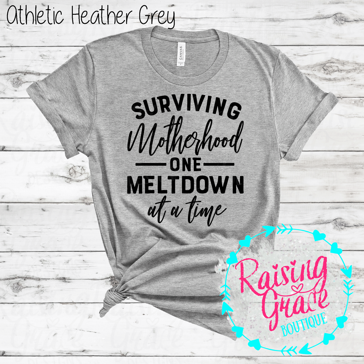 Surviving Motherhood One Meltdown at a Time - T-Shirt - Adult