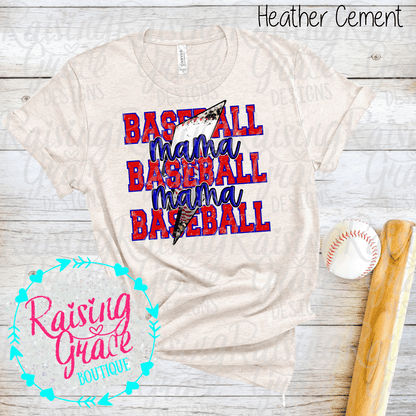 Baseball Mama Graphic T-Shirt | Sports Mom Tee | Softball Mom Shirt | Boutique Game Day Graphic Tee | Softball Season Shirt