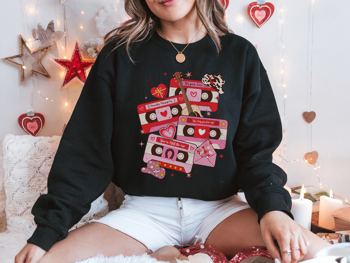 Western Valentine Cassette - Sweatshirt - Adult