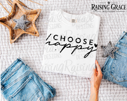 Choose Happy - Adult T-Shirt - Comfort Colors