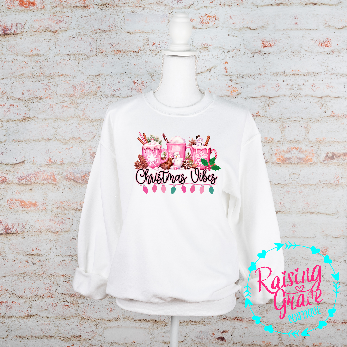 Christmas Vibes Pink Lattes - T-Shirt / Sweatshirt - Adult