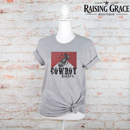Cowboy Killer Graphic T-Shirt | Western Graphic Tee | Cowgirl Rodeo Shirt | Boutique Western Tee | Country Concert Shirt