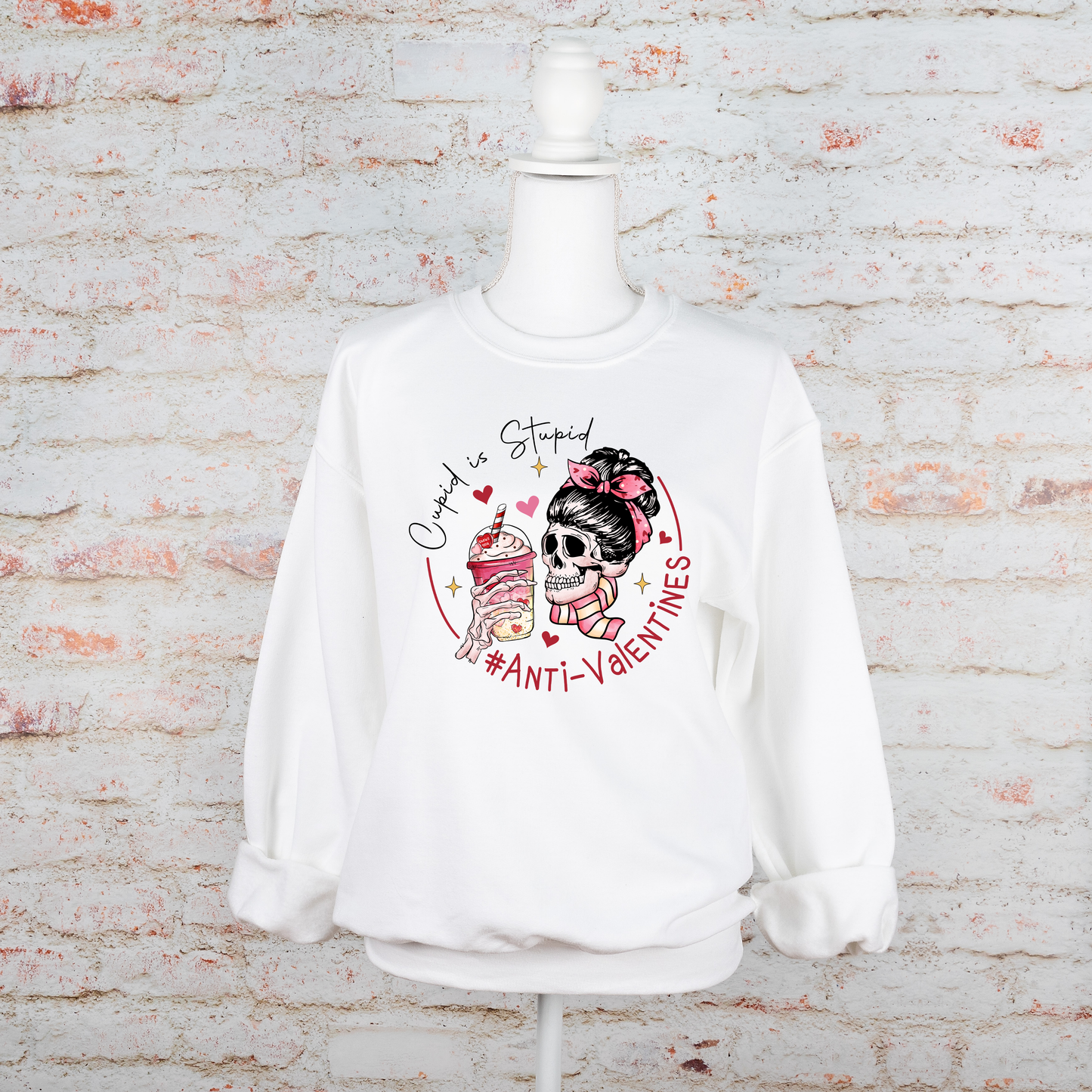 Cupid Is Stupid - Anti - Valentines - Sweatshirt - Adult