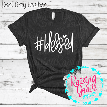 #Blessed Graphic T-Shirt | Faith Based Graphic Tee | Christian Inspirational Shirt | Boutique Faith Tee | Simple Christian Shirt