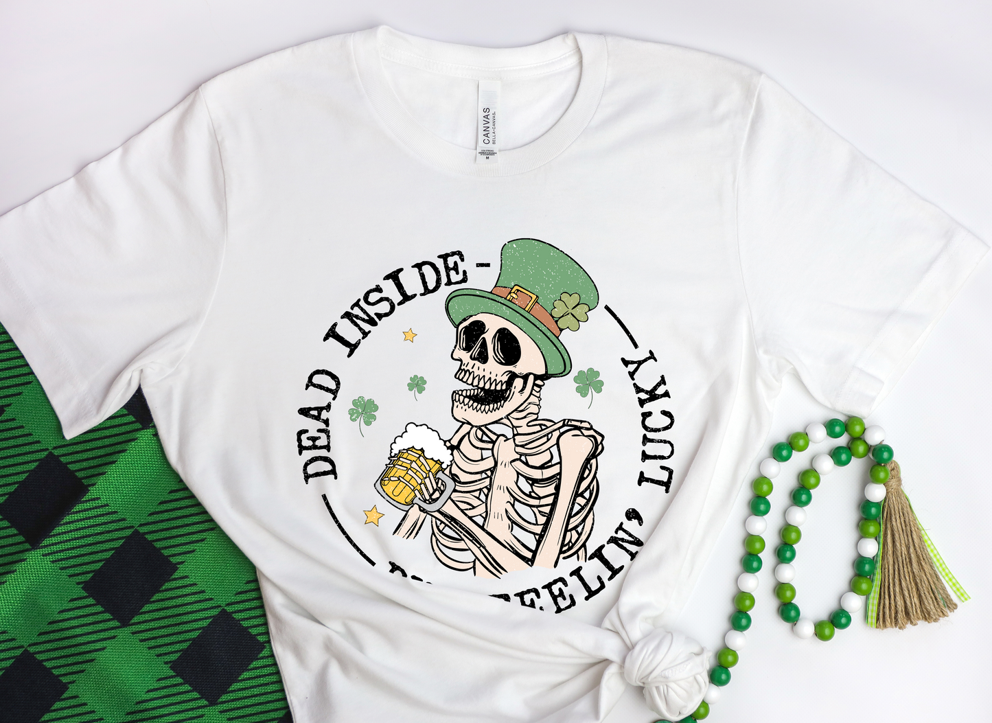 Dead Inside but Feeling Lucky - Unisex Jersey Short Sleeve Tee - Adult T-Shirt