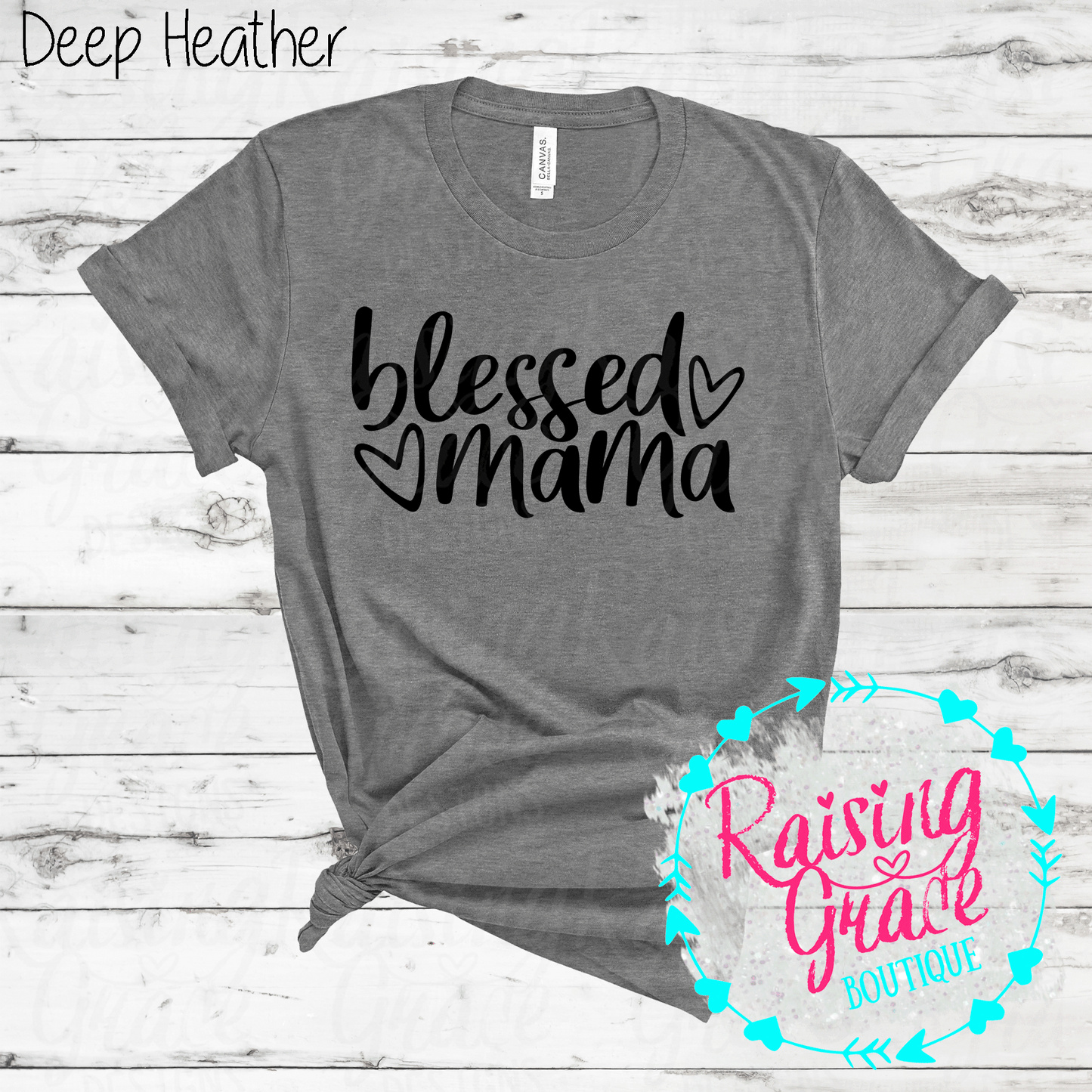 Blessed Mama T-Shirt - (Whites, Blacks, and Shades of Grey)