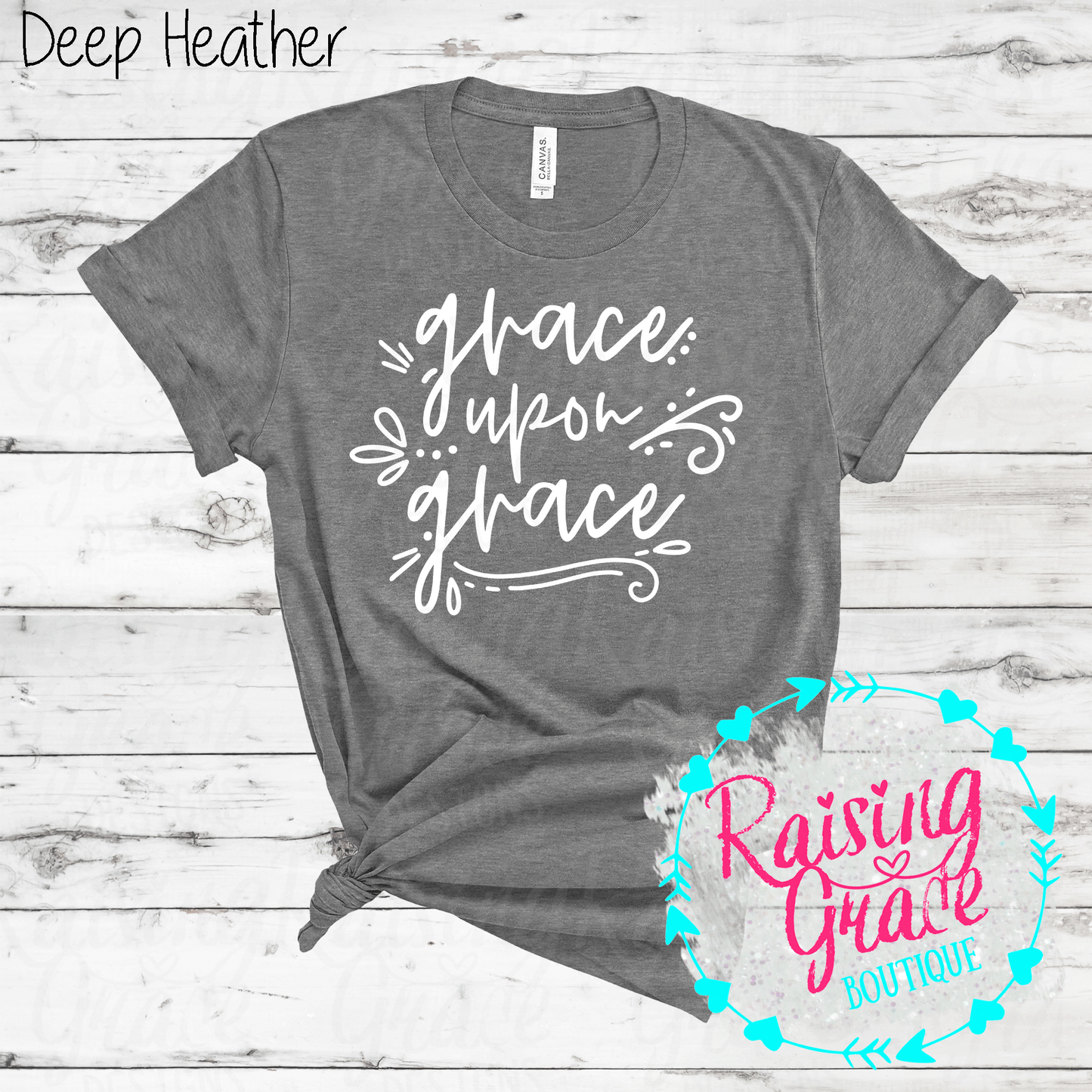 Grace Upon Grace - T-Shirt - (Whites, Blacks, and Shades of Grey)