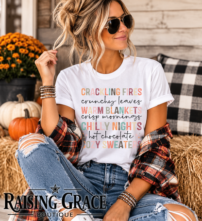 Cozy Fall Graphic T-Shirt | Autumn Aesthetic Tee | Fall Season Shirt | Boutique Cozy Graphic Tee | Pumpkin Season Shirt