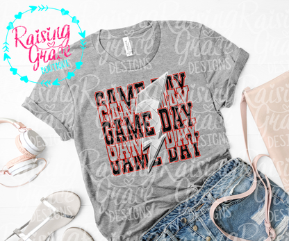 Game Day Volleyball Graphic T-Shirt | Black and Red Volleyball Tee | Sports Mom Shirt | Boutique Game Day Graphic Tee | Volleyball Season Shirt