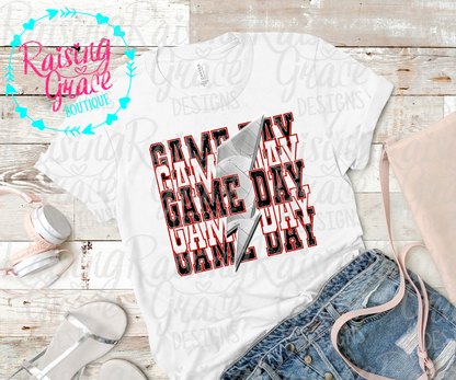 Game Day Volleyball Graphic T-Shirt | Black and Red Volleyball Tee | Sports Mom Shirt | Boutique Game Day Graphic Tee | Volleyball Season Shirt