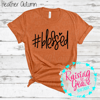 #Blessed Graphic T-Shirt | Faith Based Graphic Tee | Christian Inspirational Shirt | Boutique Faith Tee | Simple Christian Shirt