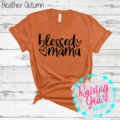 Blessed Mama Graphic T-Shirt | Faith Based Mama Tee | Christian Mom Shirt | Boutique Mama Graphic Tee | Inspirational Mom Shirt