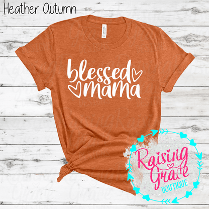 Blessed Mama Graphic T-Shirt | Faith Based Mama Tee | Christian Mom Shirt | Boutique Mama Graphic Tee | Inspirational Mom Shirt