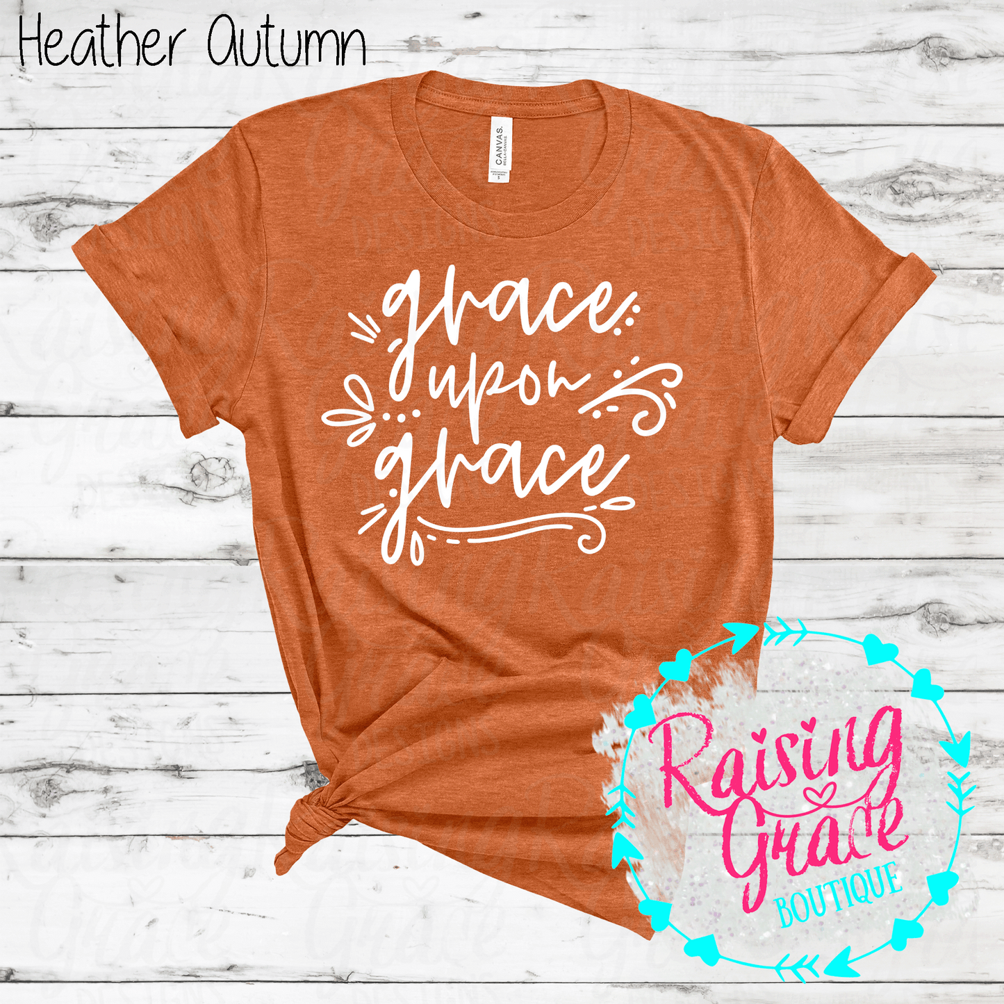 Grace Upon Grace - T-Shirt - (Orange and Browns)