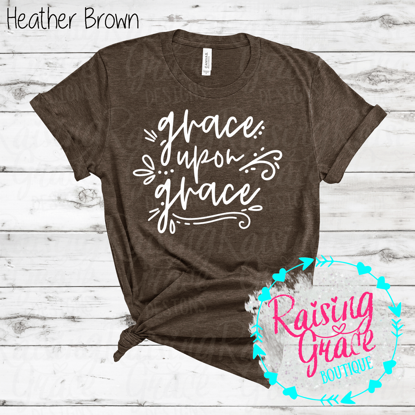 Grace Upon Grace - T-Shirt - (Orange and Browns)