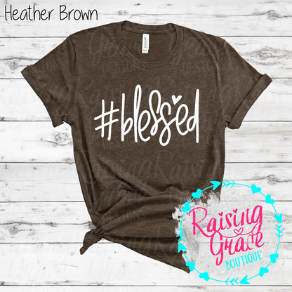 #Blessed Graphic T-Shirt | Faith Based Graphic Tee | Christian Inspirational Shirt | Boutique Faith Tee | Simple Christian Shirt
