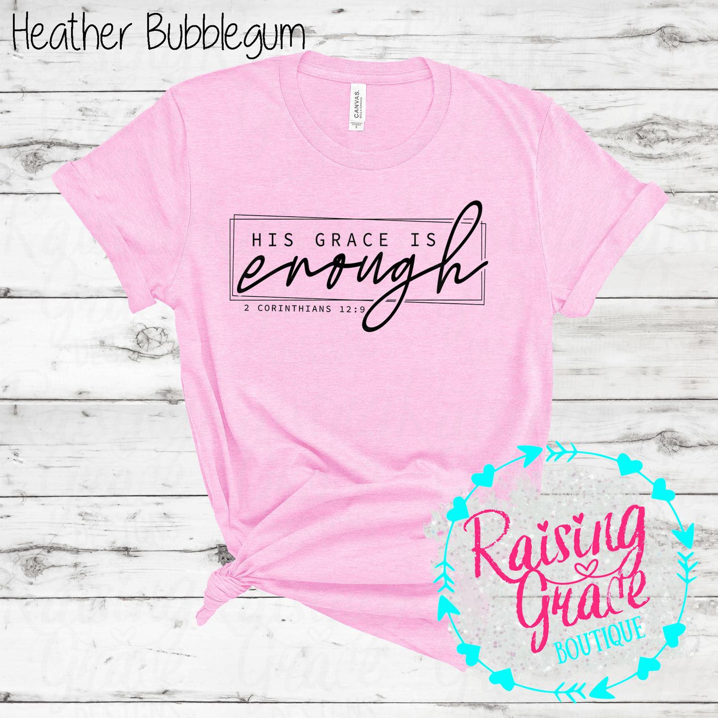 His Grace is Enough T-Shirt - (Shades of Pink and Purple)