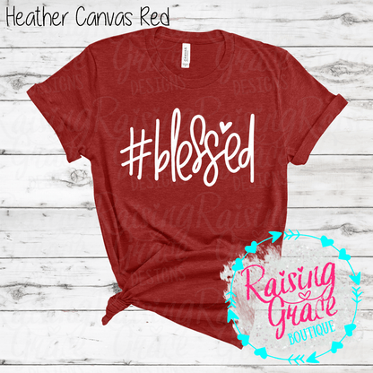 #Blessed Graphic T-Shirt | Faith Based Graphic Tee | Christian Inspirational Shirt | Boutique Faith Tee | Simple Christian Shirt