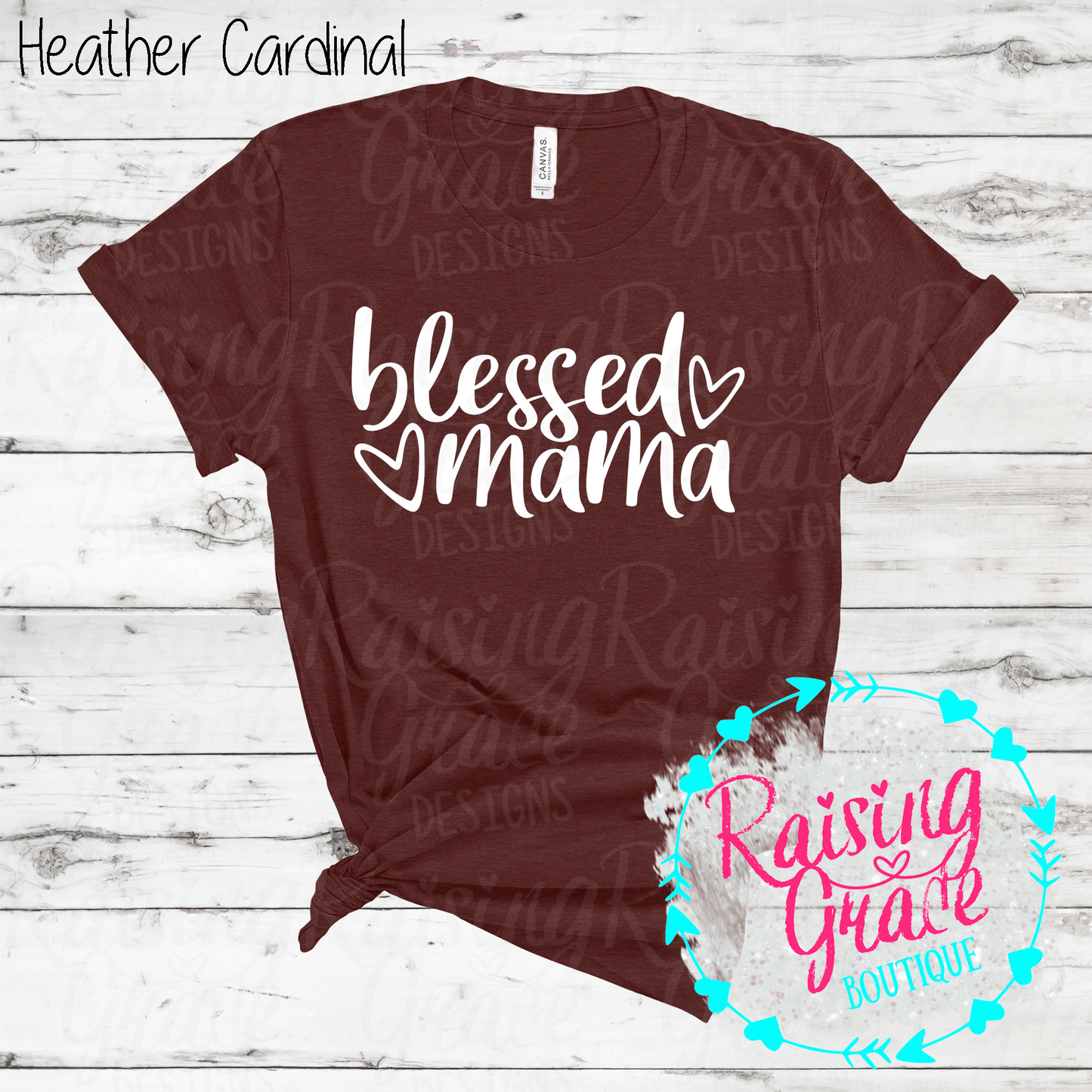 Blessed Mama - T-Shirt - (Shades of Red)