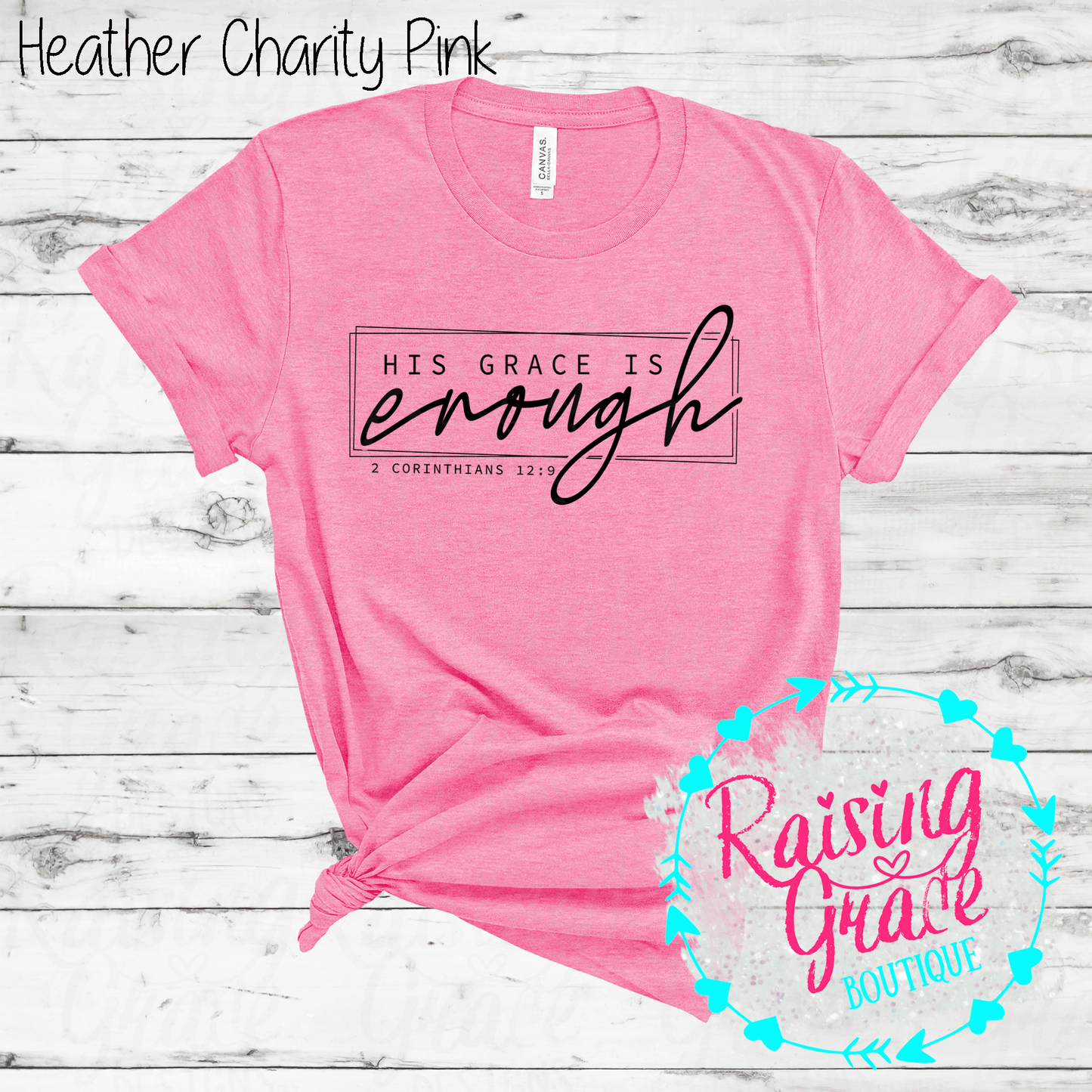 His Grace is Enough T-Shirt - (Shades of Pink and Purple)