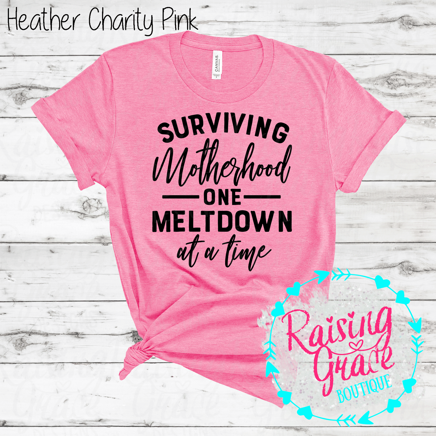 Surviving Motherhood One Meltdown at a Time - T-Shirt - Adult