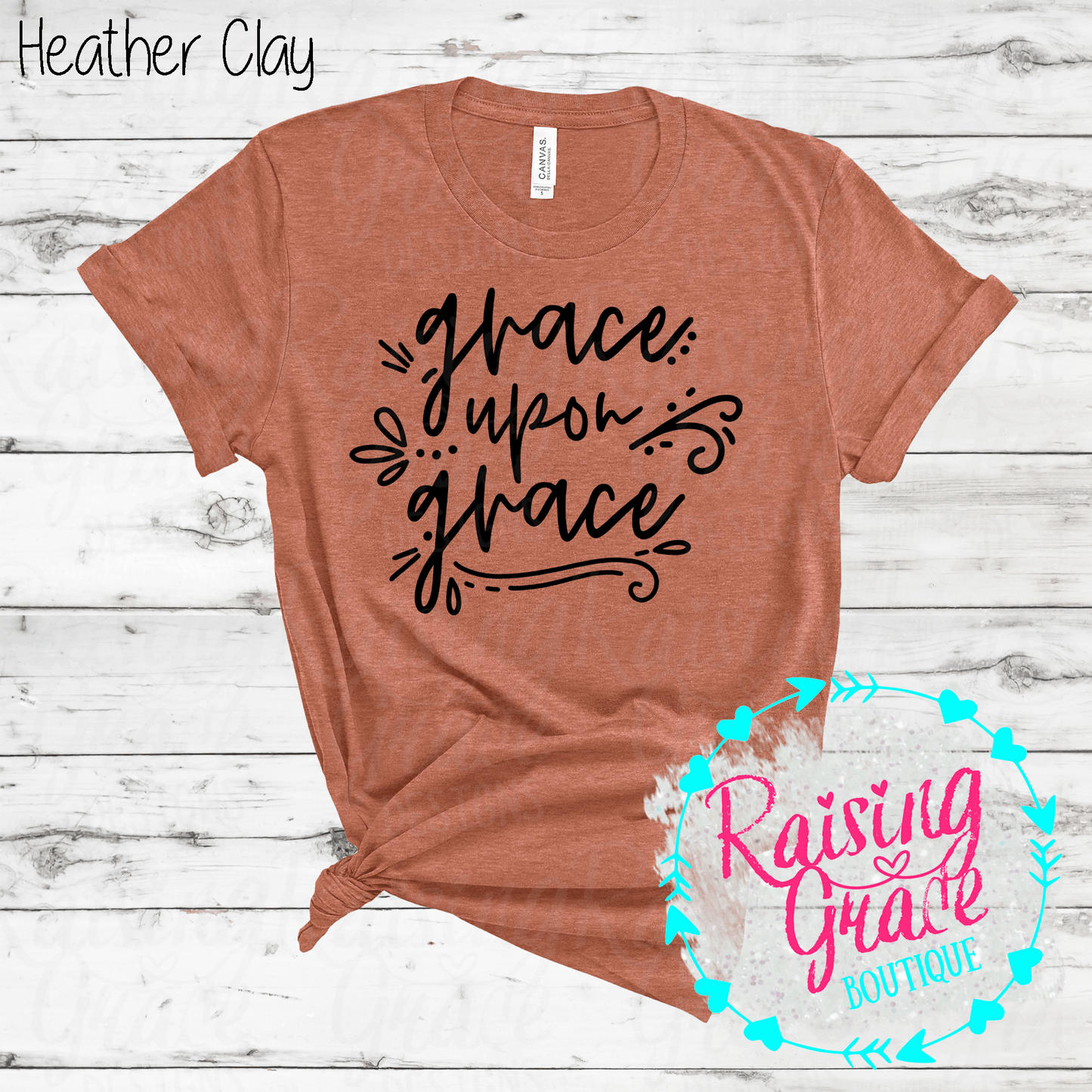 Grace Upon Grace - T-Shirt - (Orange and Browns)