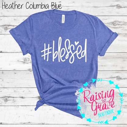 #Blessed Graphic T-Shirt | Faith Based Graphic Tee | Christian Inspirational Shirt | Boutique Faith Tee | Simple Christian Shirt