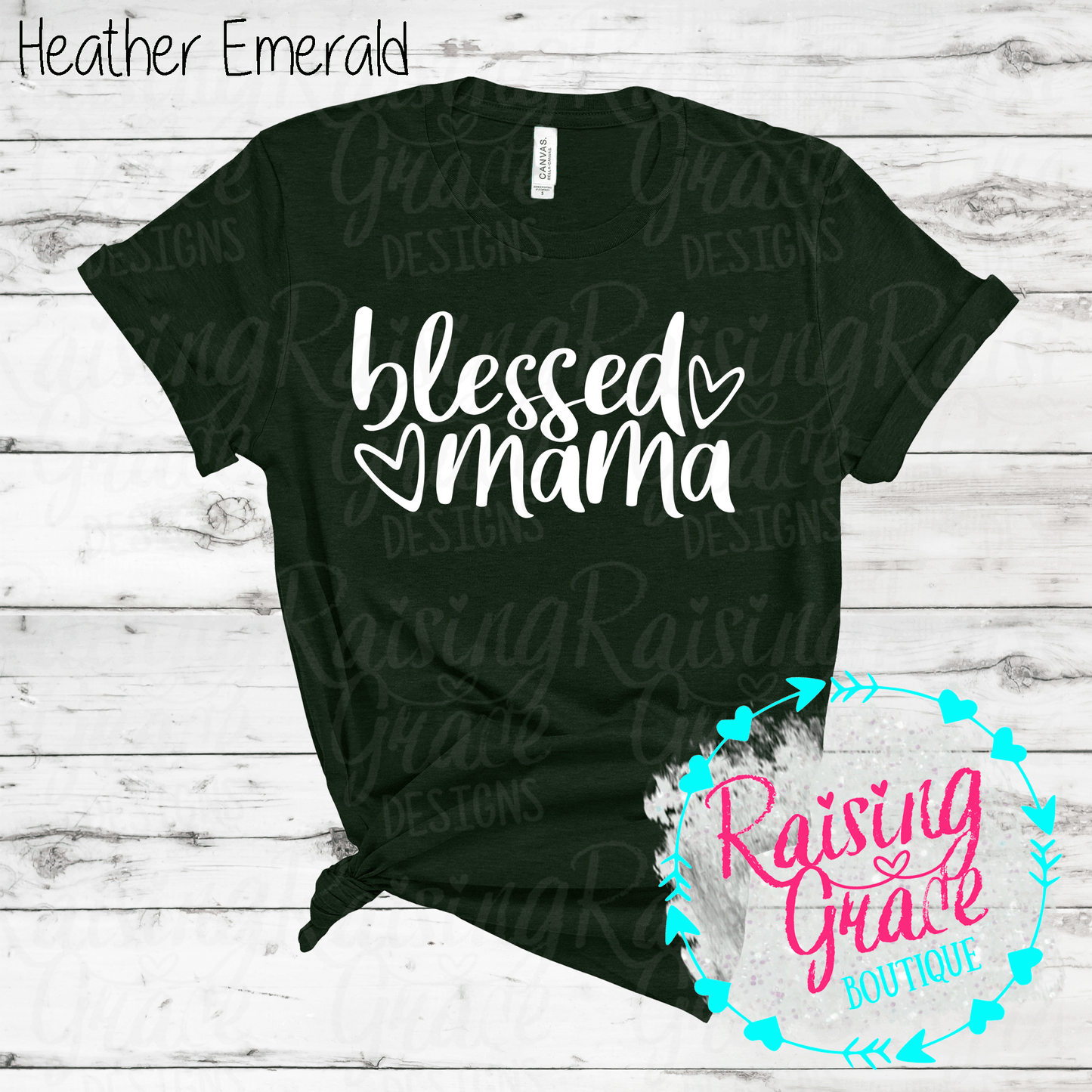 Blessed Mama - T-Shirt - (Shades of Green)