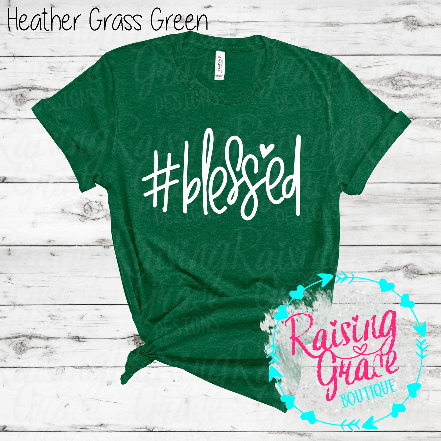 #Blessed - T-Shirt - (Shades of Green)