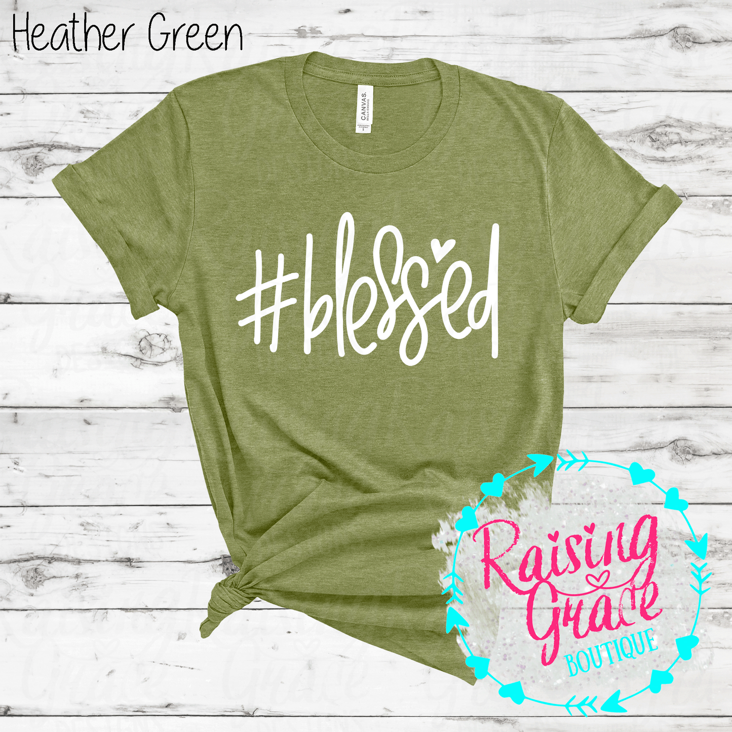 #Blessed - T-Shirt - (Shades of Green)