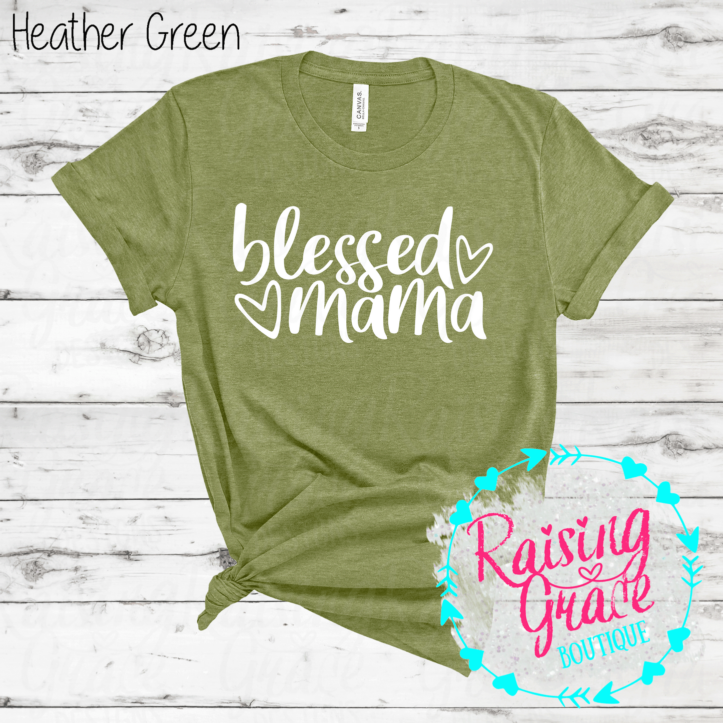 Blessed Mama - T-Shirt - (Shades of Green)