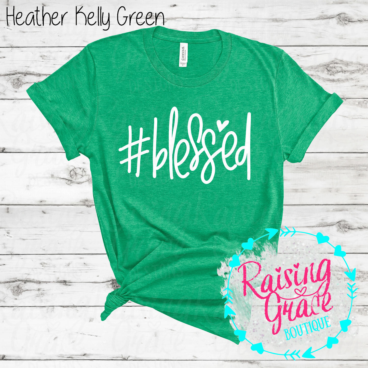 #Blessed - T-Shirt - (Shades of Green)