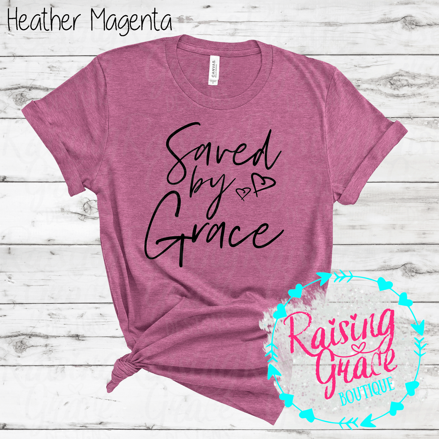 Saved By Grace - T-Shirt - (Shades of Pink and Purple)