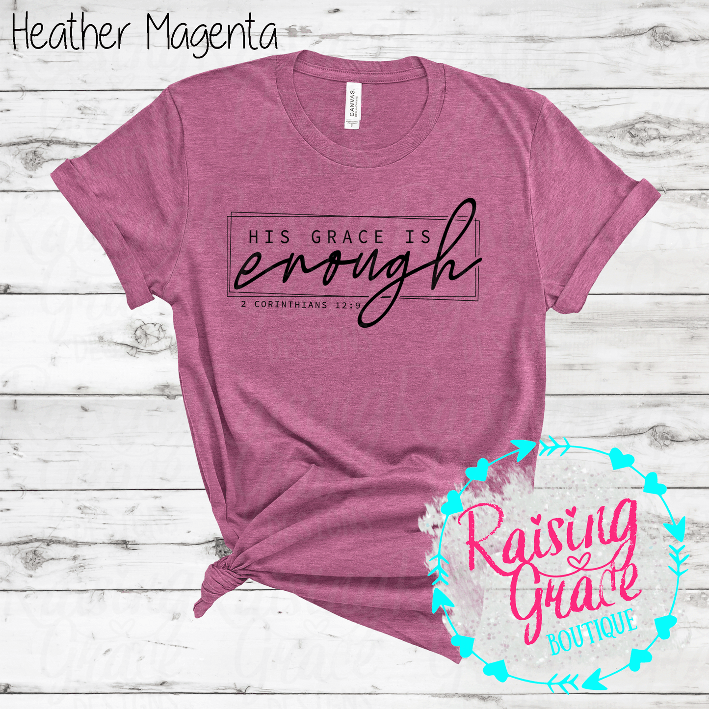 His Grace is Enough T-Shirt - (Shades of Pink and Purple)