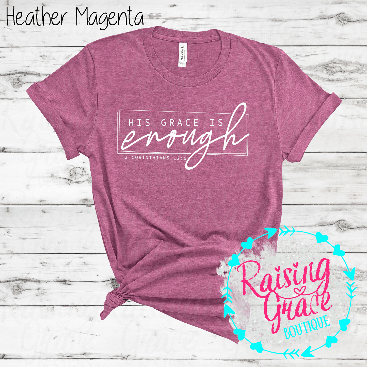 His Grace is Enough T-Shirt - (Shades of Pink and Purple)