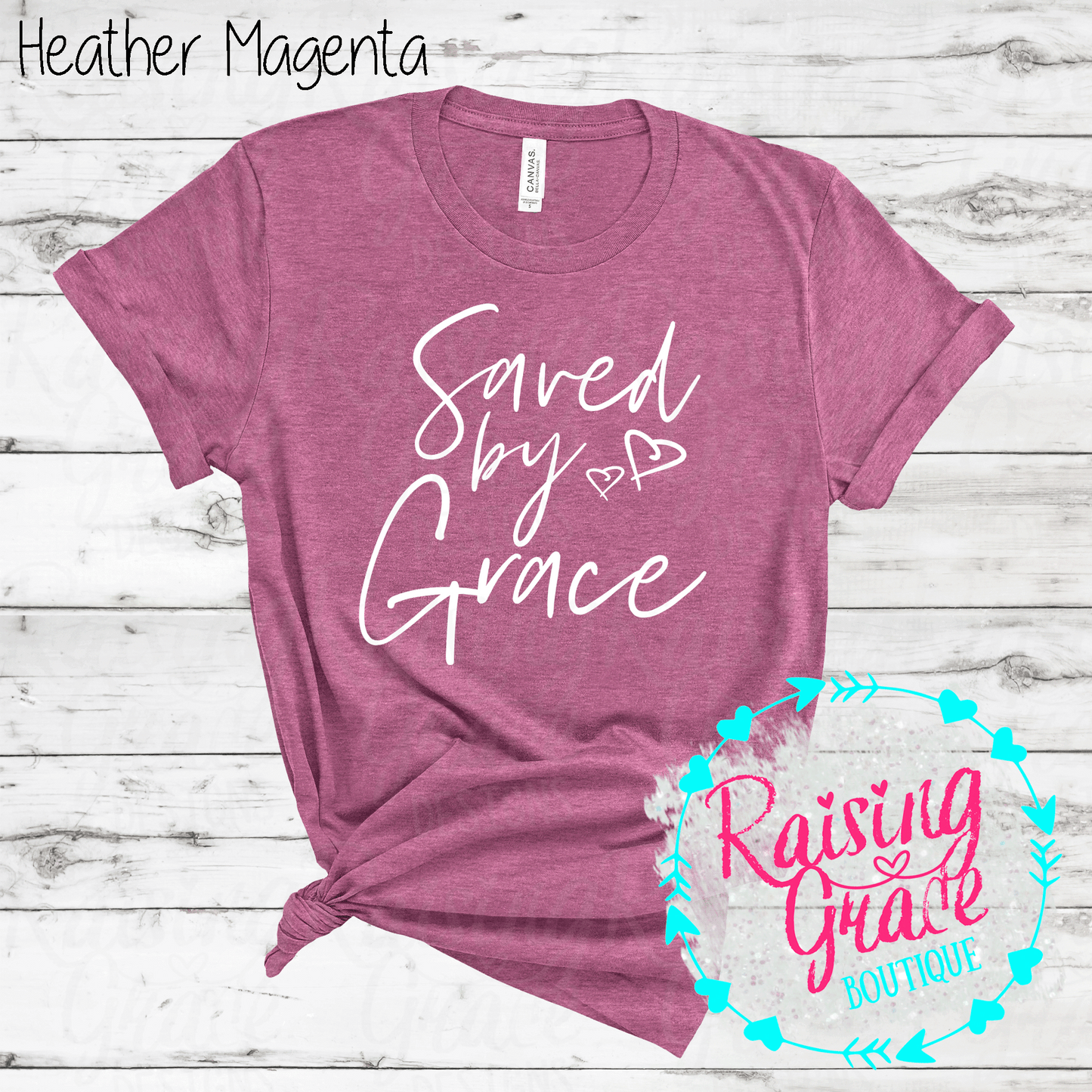 Saved By Grace - T-Shirt - (Shades of Pink and Purple)