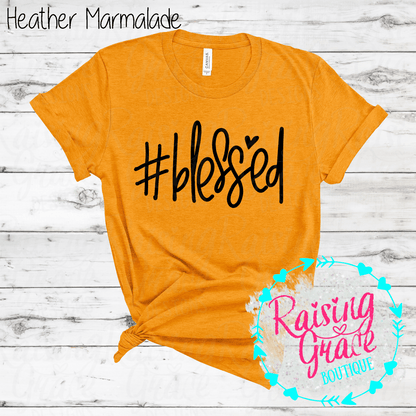 #Blessed Graphic T-Shirt | Faith Based Graphic Tee | Christian Inspirational Shirt | Boutique Faith Tee | Simple Christian Shirt