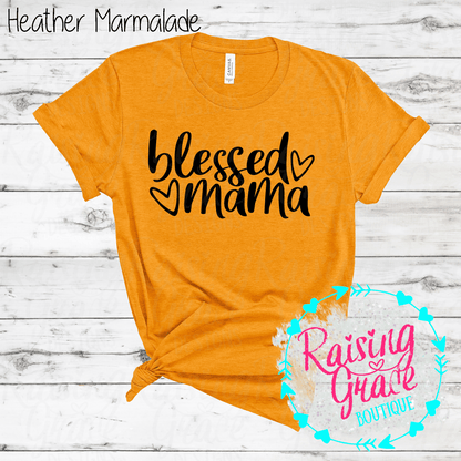 Blessed Mama Graphic T-Shirt | Faith Based Mama Tee | Christian Mom Shirt | Boutique Mama Graphic Tee | Inspirational Mom Shirt