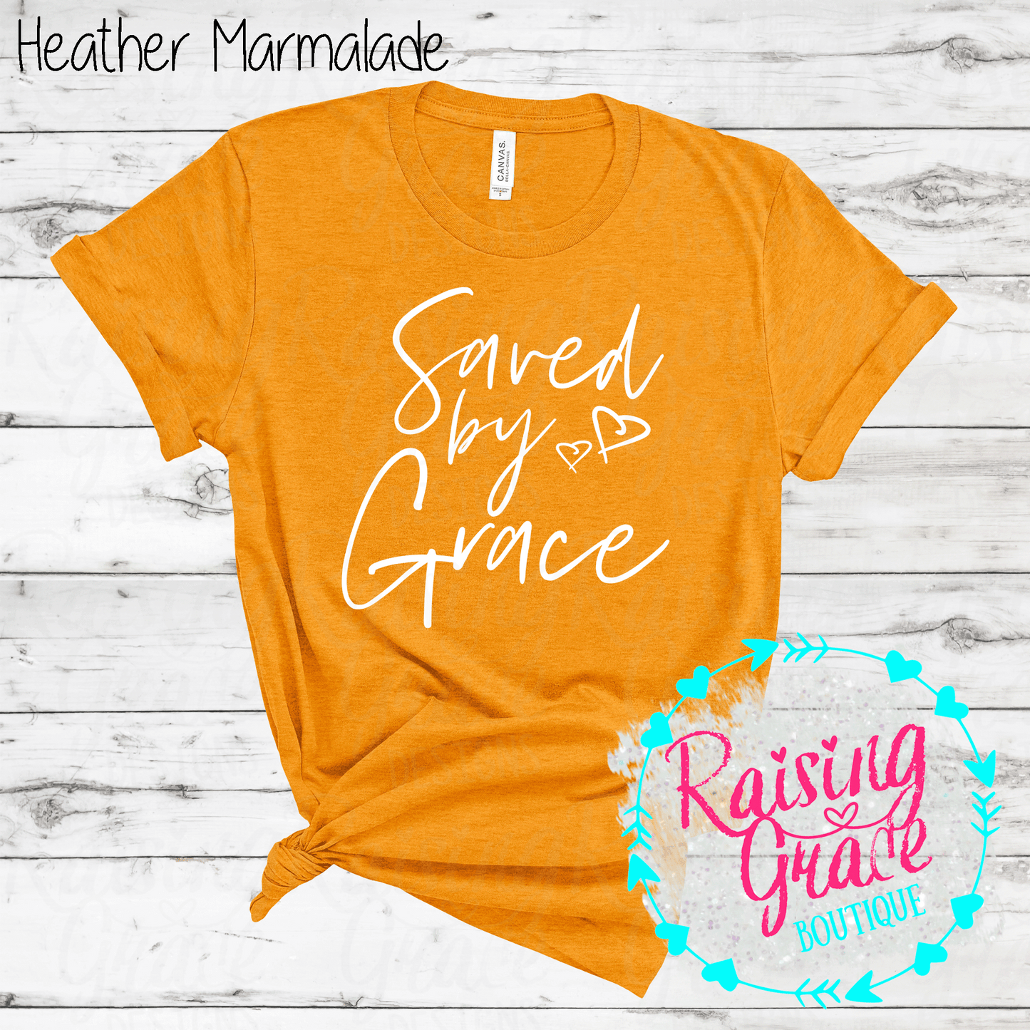 Saved By Grace - T-Shirt - (Shades of Yellow)