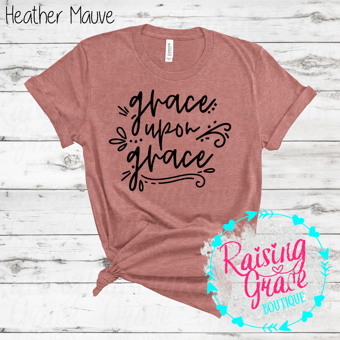 Grace Upon Grace -  T-Shirt - (Shades of Pink and Purple)