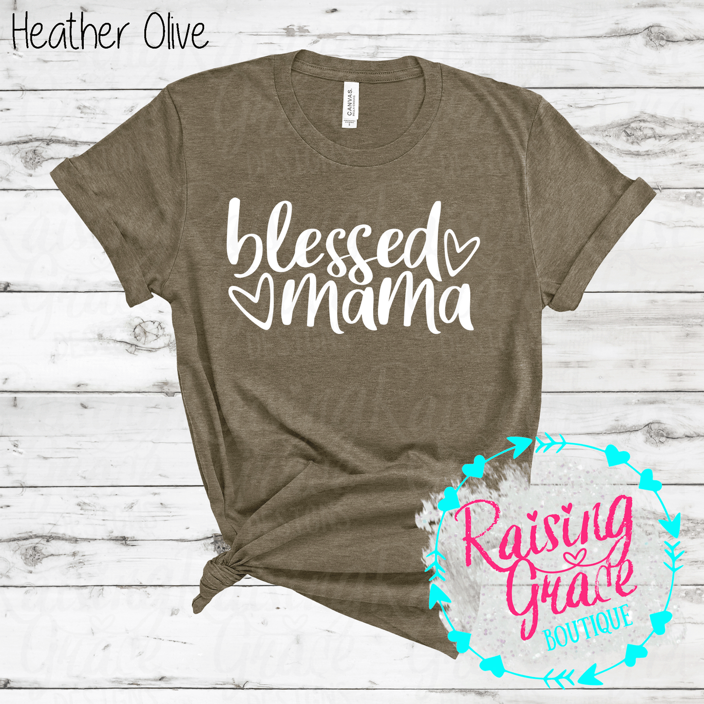 Blessed Mama - T-Shirt - (Shades of Green)